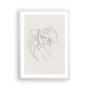 Poster in white frmae - Tangled up by a Feeling - 50x70 cm