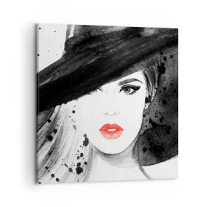 Canvas picture - Lady in Black - 50x50 cm