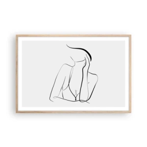 Poster in light oak frame - On Waves of Dreams - 91x61 cm