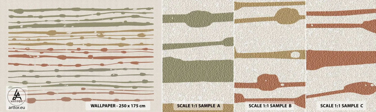 Photo Wallpaper Sample Self-Adhesive Deluxe Sticker - Musical Colour Notation - Minimalism, Pastel, Piece - 100x30 cm