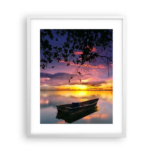Poster in white frmae - Serenity of the Lake - 40x50 cm
