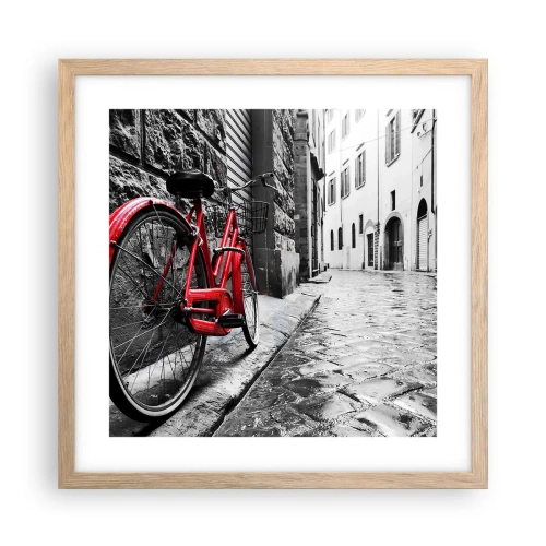 Poster in light oak frame - Real Beauty Does Not Age - 40x40 cm