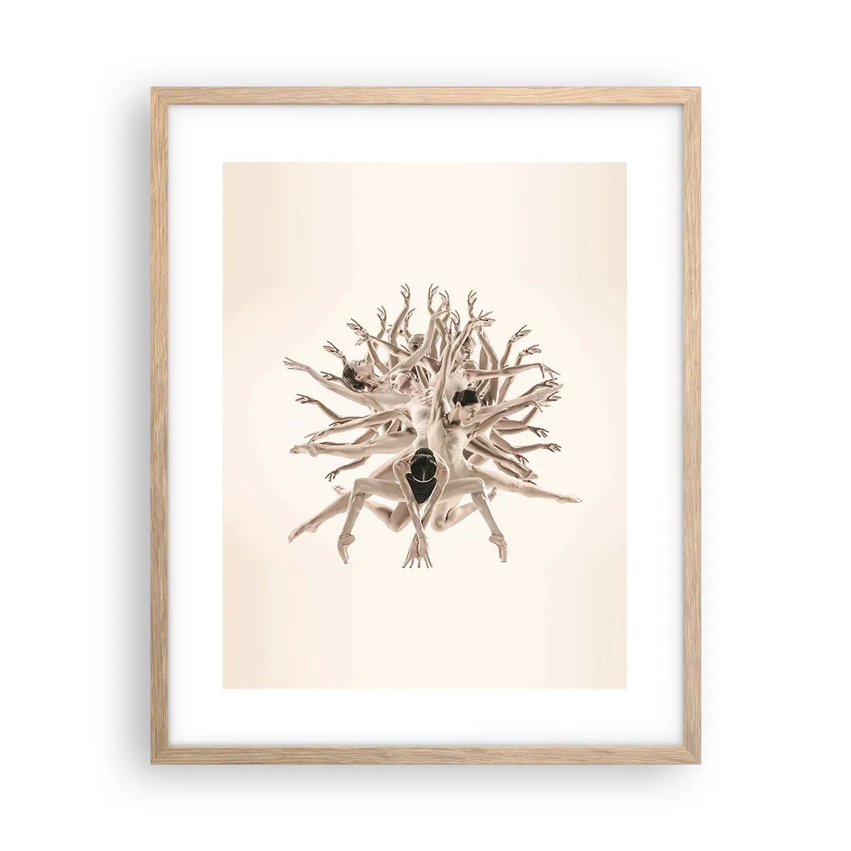 Poster in light oak frame - Dance in Bloom - 40x50 cm