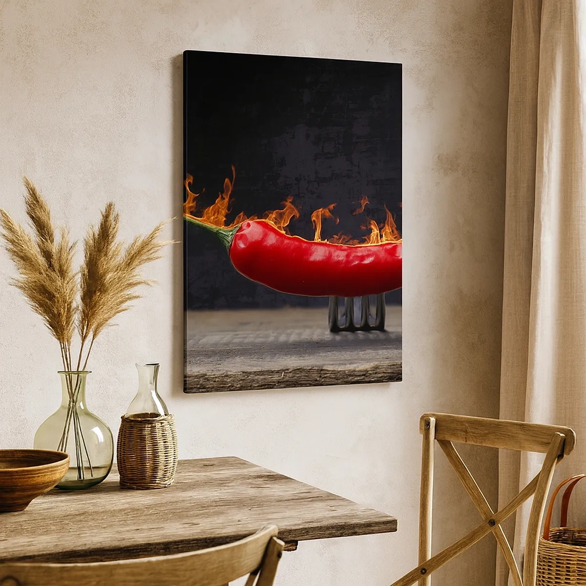 Canvas picture - Fiery Snack - 50x70 cm