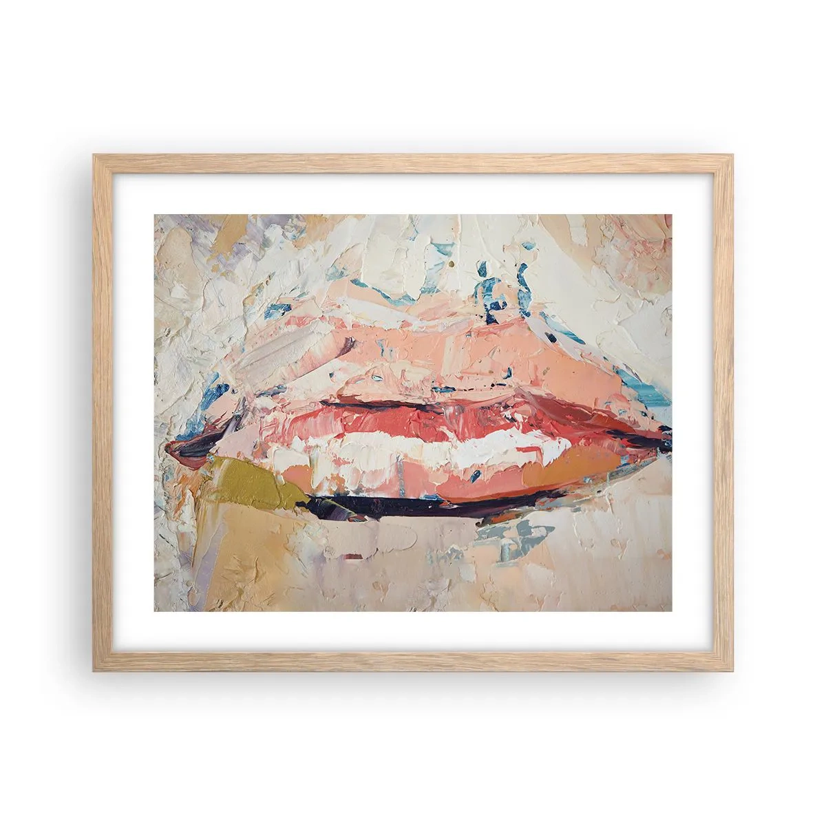 Poster in light oak frame - It Awakens the Senses - 50x40 cm