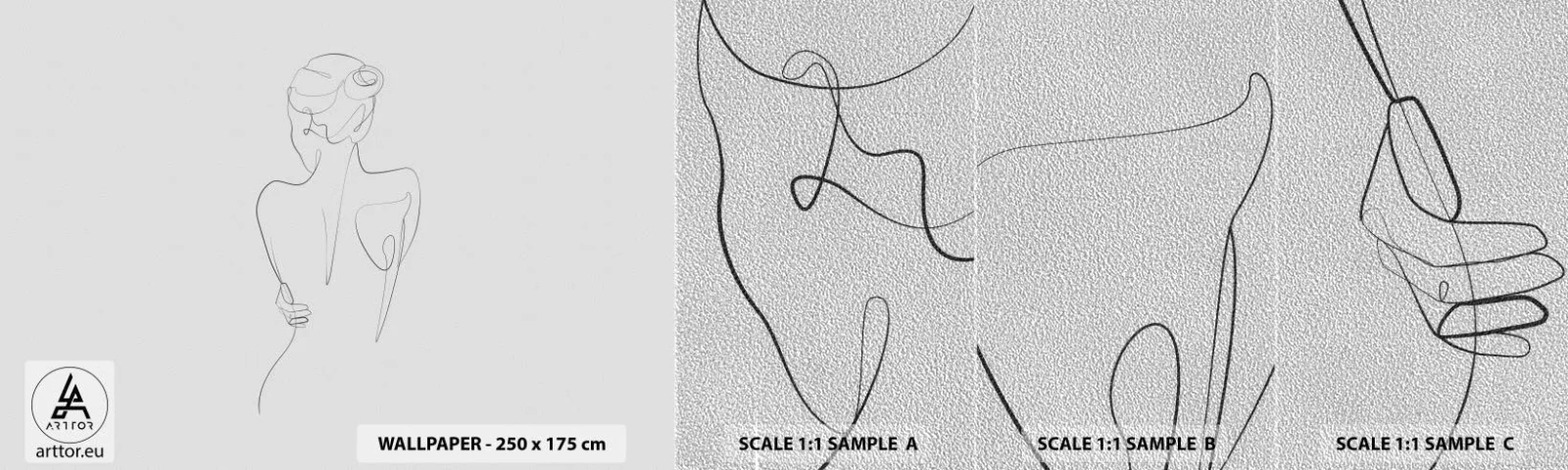 Photo Wallpaper Sample Premium Sand - Music of the Body - Graphics, Body, Piece - 100x30 cm