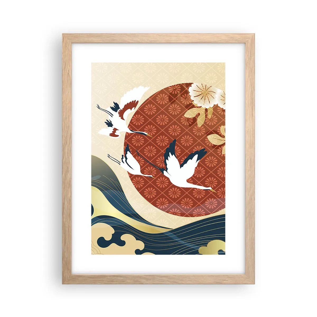 Poster in light oak frame - Japanese Tale - 30x40 cm
