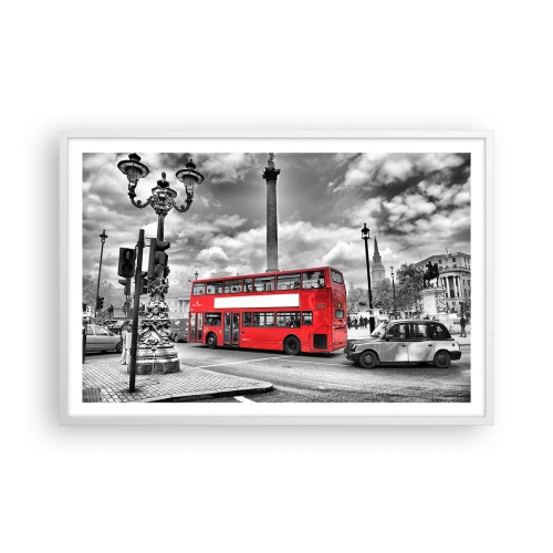 Poster in white frmae - Real Bloodstream of a City - 91x61 cm