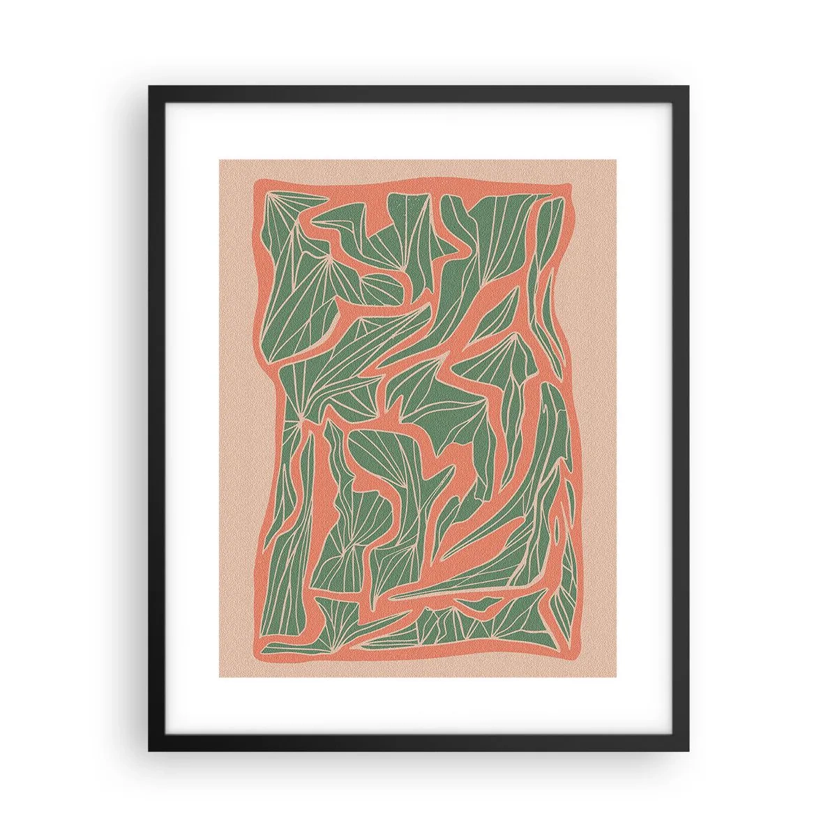 Poster in black frame - Struggles of Colar and Green - 40x50 cm
