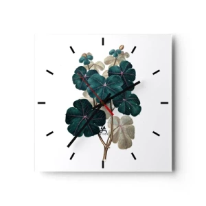 Wall clock - Clock on glass - From the Old Herbarium - 30x30 cm