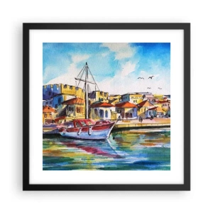 Poster in black frame - Rainbow Afternoon - 40x40 cm