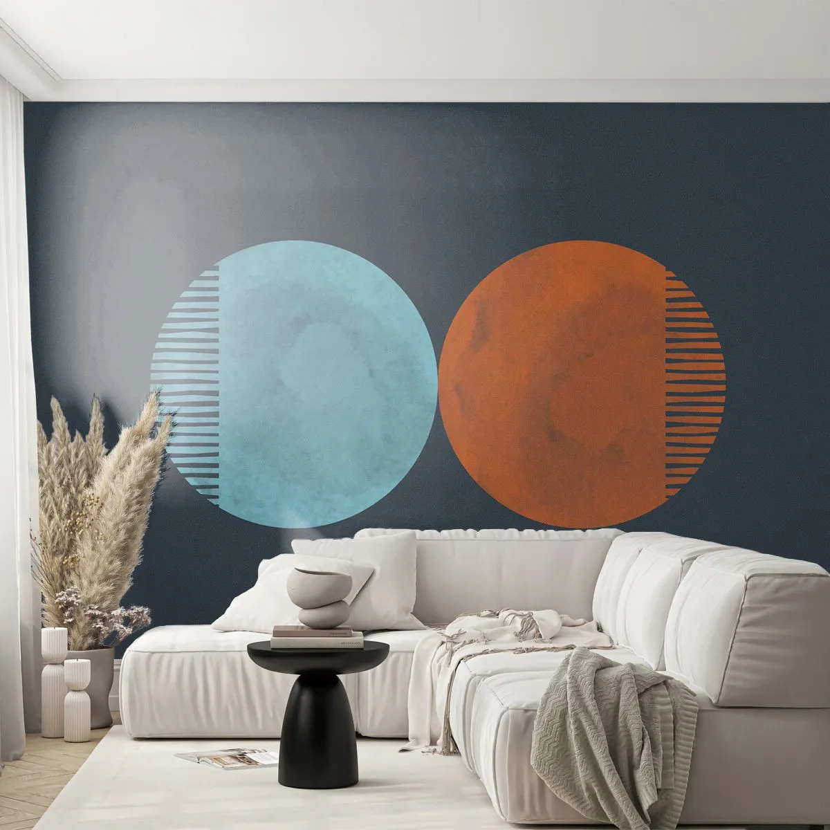 Self-Adhesive Photo Wallpaper Deluxe Sticker - Only Geometry? - Abstraction, Piece, Districts - 200x140 cm