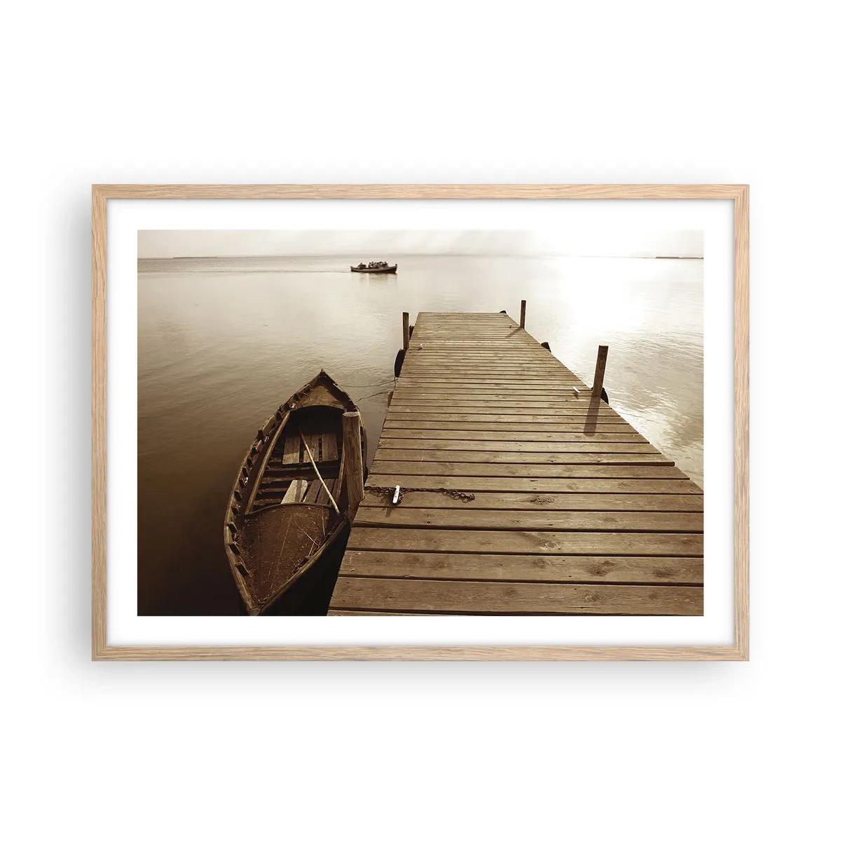 Poster in light oak frame - Great Calm - 70x50 cm