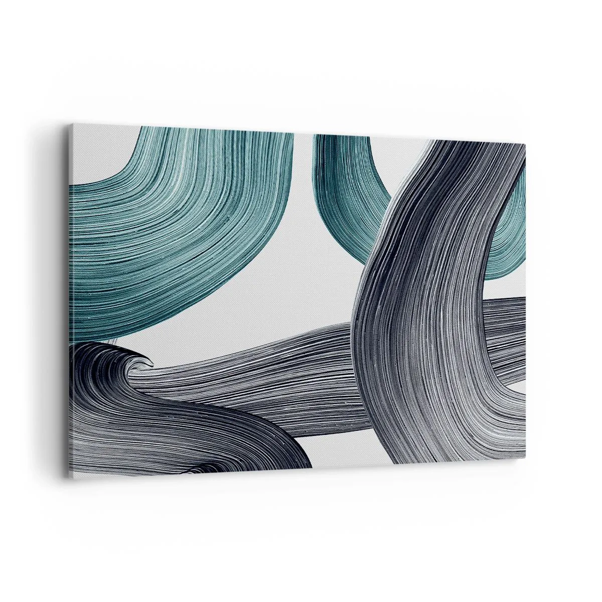 Canvas picture - Emerald and Black Trails - 120x80 cm