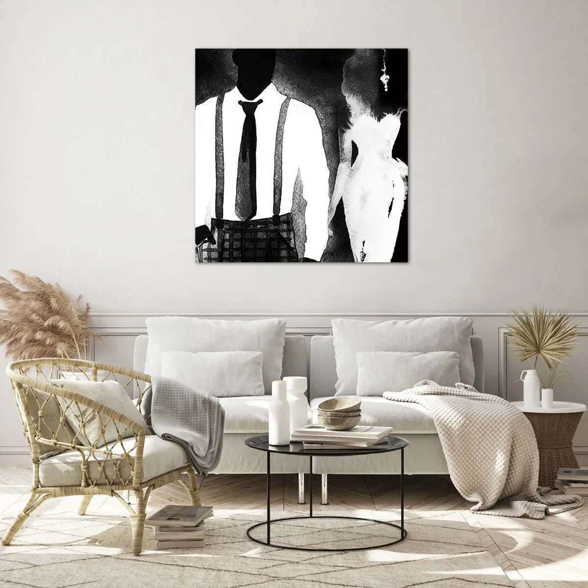 Glass picture - Noir Atmosphere - 50x50 cm