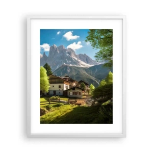 Poster in white frmae - Alpine Idyll - 40x50 cm