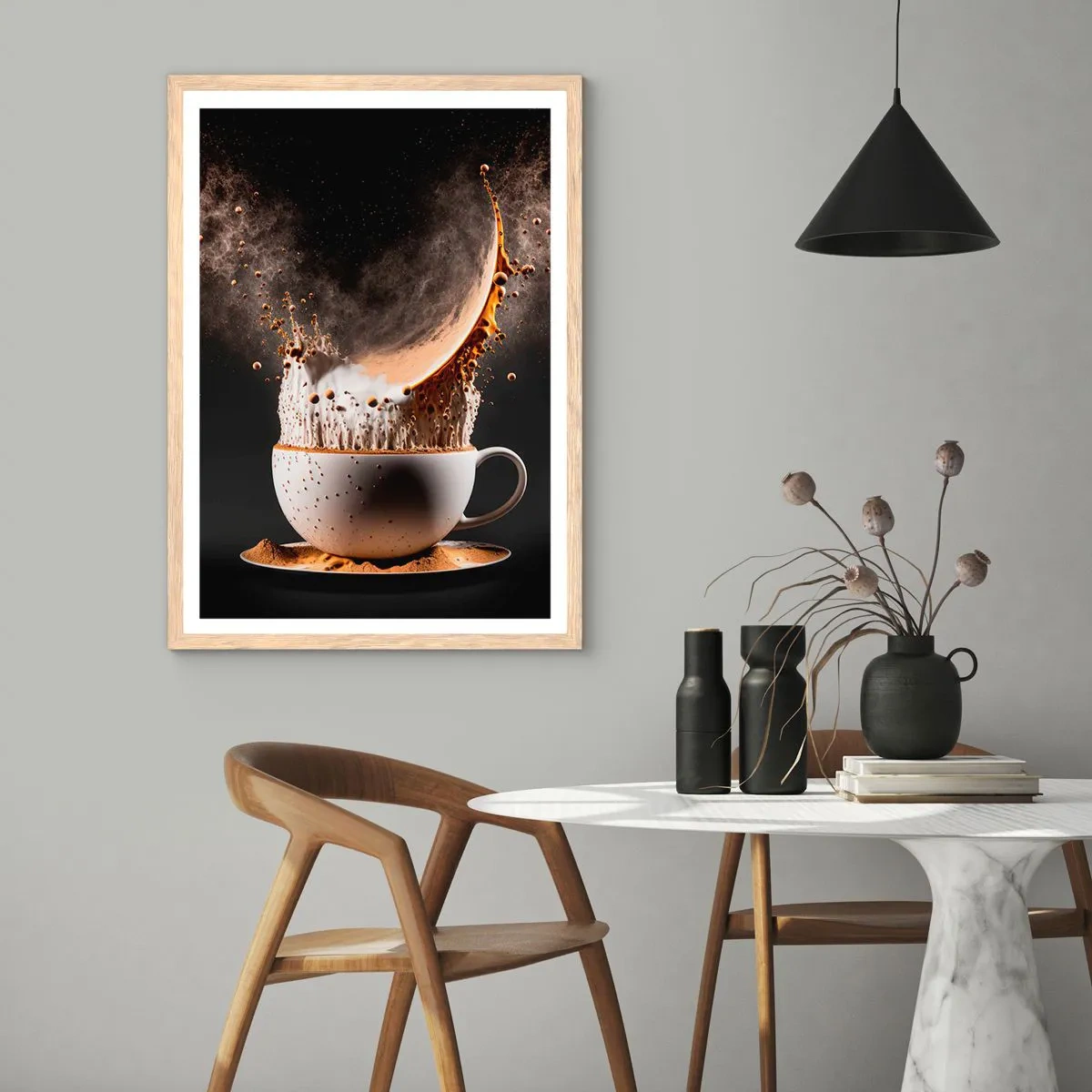 Poster in light oak frame - Explosion of Flavour - 30x40 cm