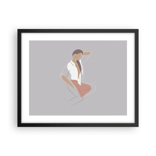 Poster in black frame - Outline of Charm - 50x40 cm