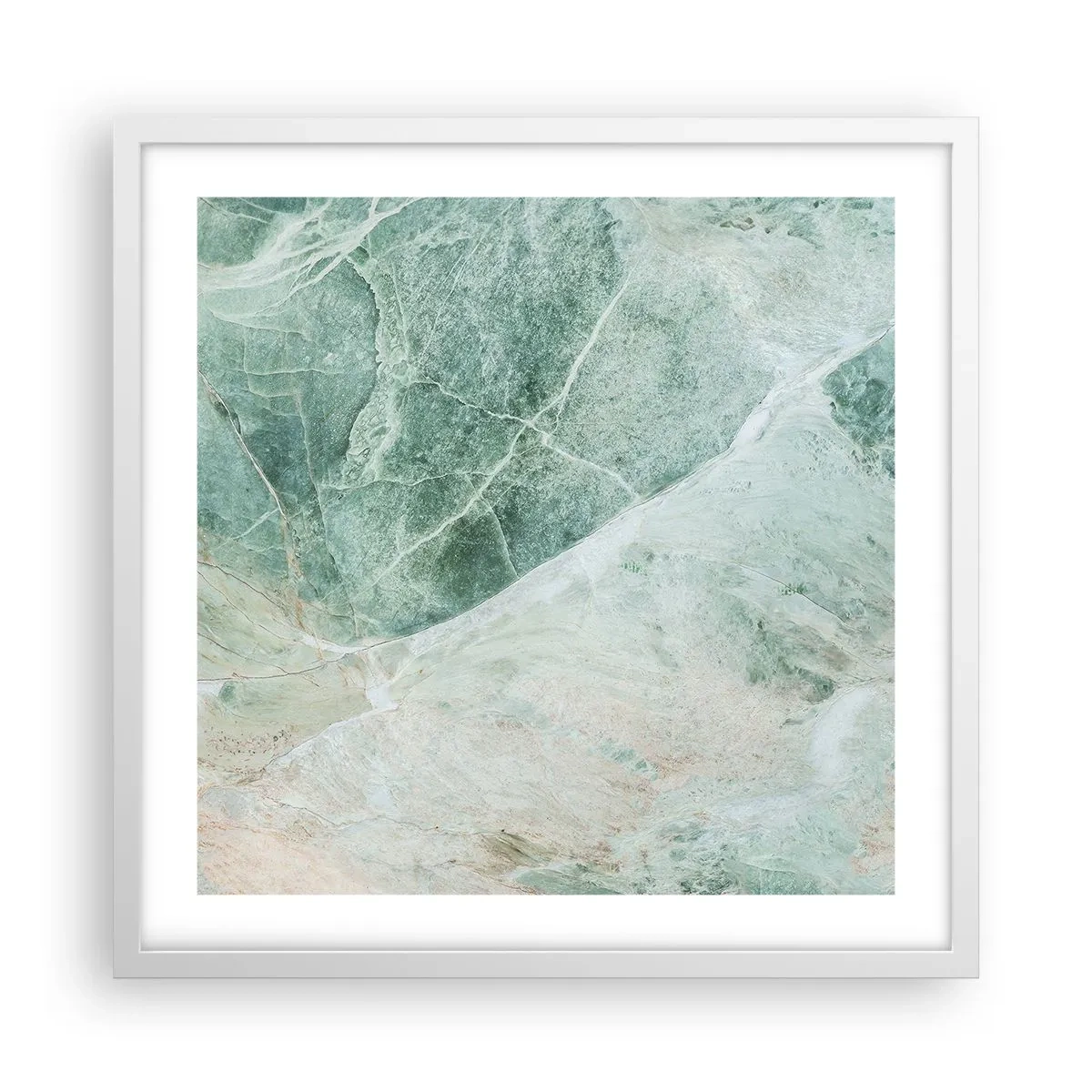 Poster in white frmae - Noble Coolness of a Stone - 50x50 cm