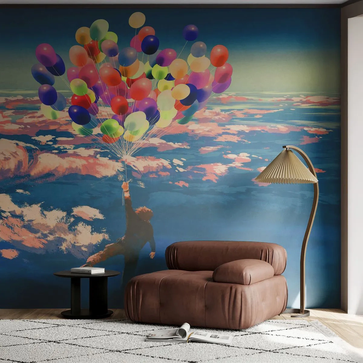 Self-Adhesive Photo Wallpaper Deluxe Sticker - Fulfilled Childhood Dream - For children, Colorful Balloons, Abstraction - 100x70 cm