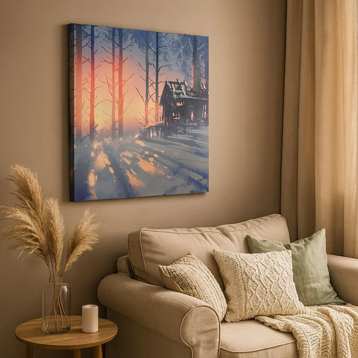 Canvas picture - Only the Sun Drops by - 30x30 cm