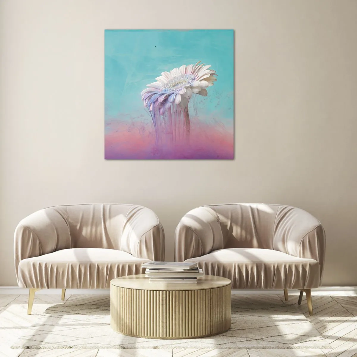 Glass picture - Afterlife of Flowers - 50x50 cm