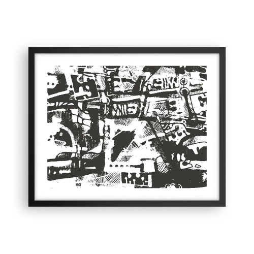 Poster in black frame - Order or Chaos? - 50x40 cm