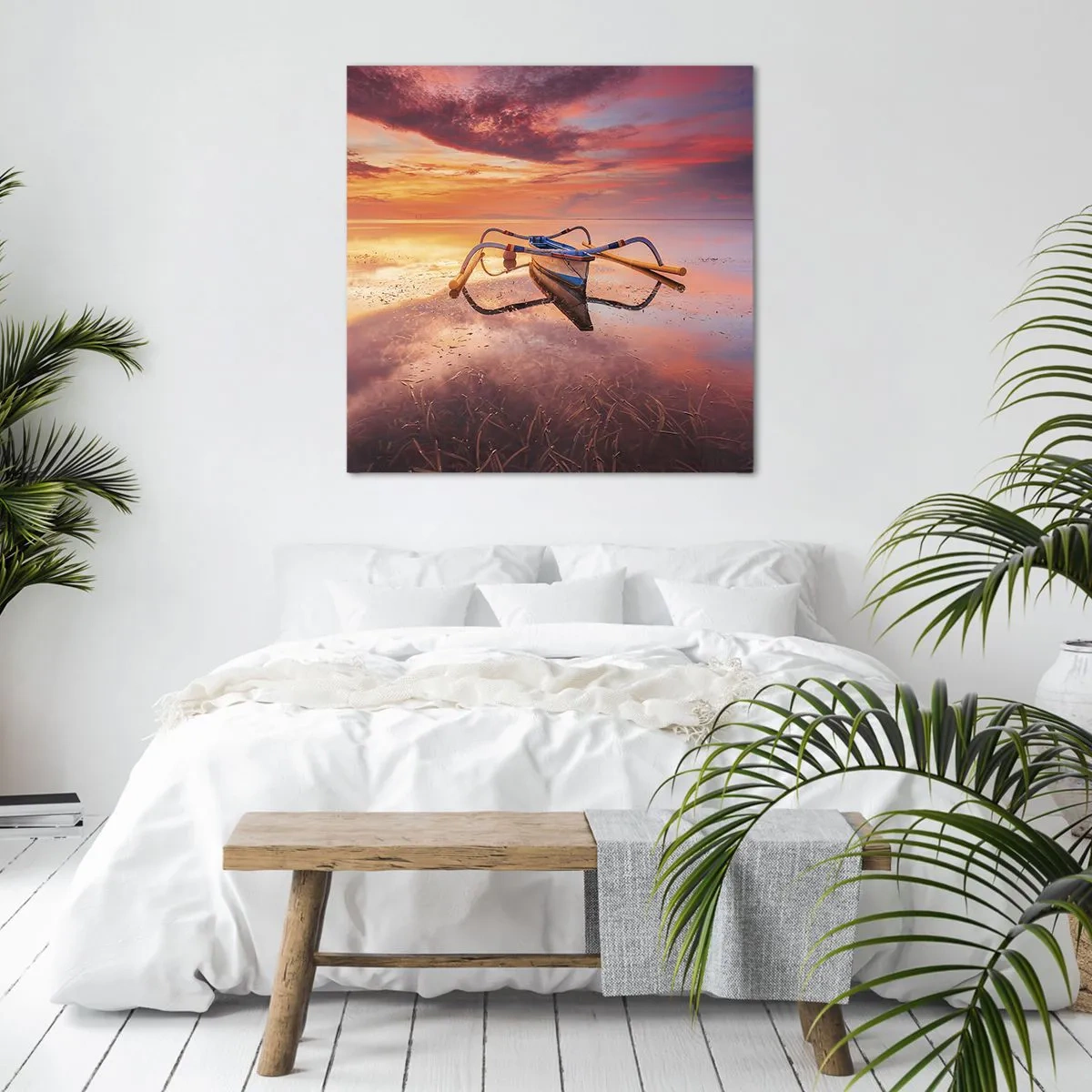 Canvas picture - Tranquility of Tropical Evening - 70x70 cm