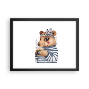Poster in black frame - Sweet Lady Bear - 40x30 cm