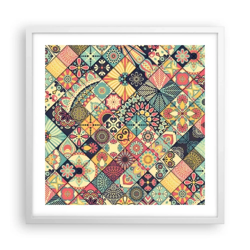 Poster in white frmae - Moroccan Style - 50x50 cm