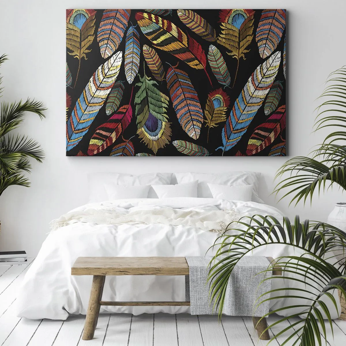 Canvas picture - Bird Carnival - 120x80 cm