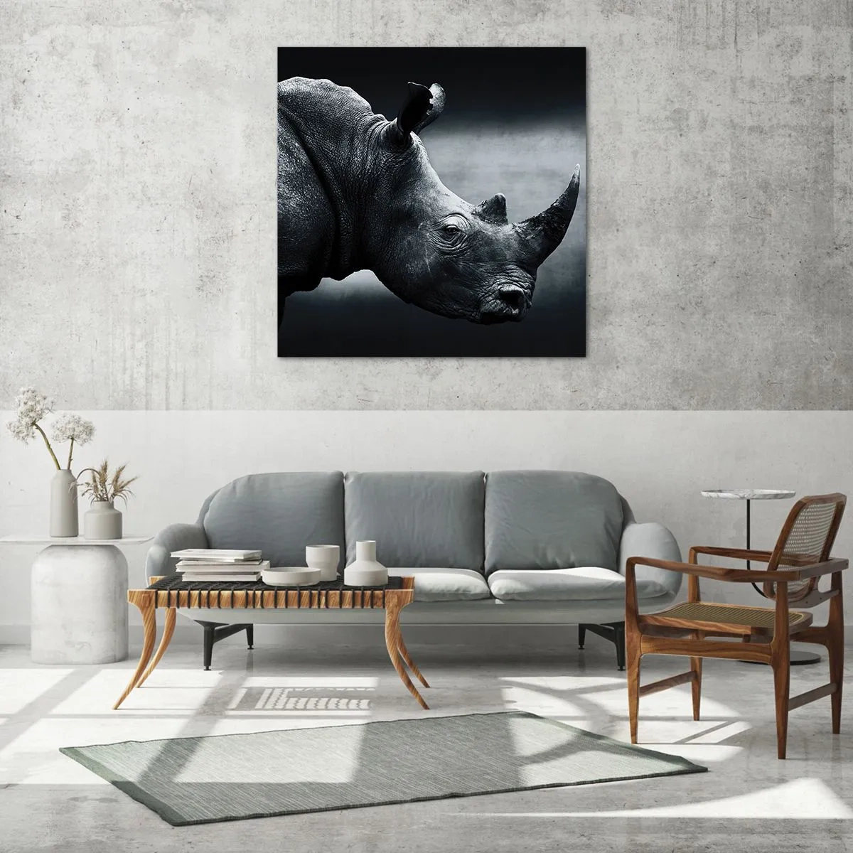 Glass picture - Right Profile - 70x70 cm