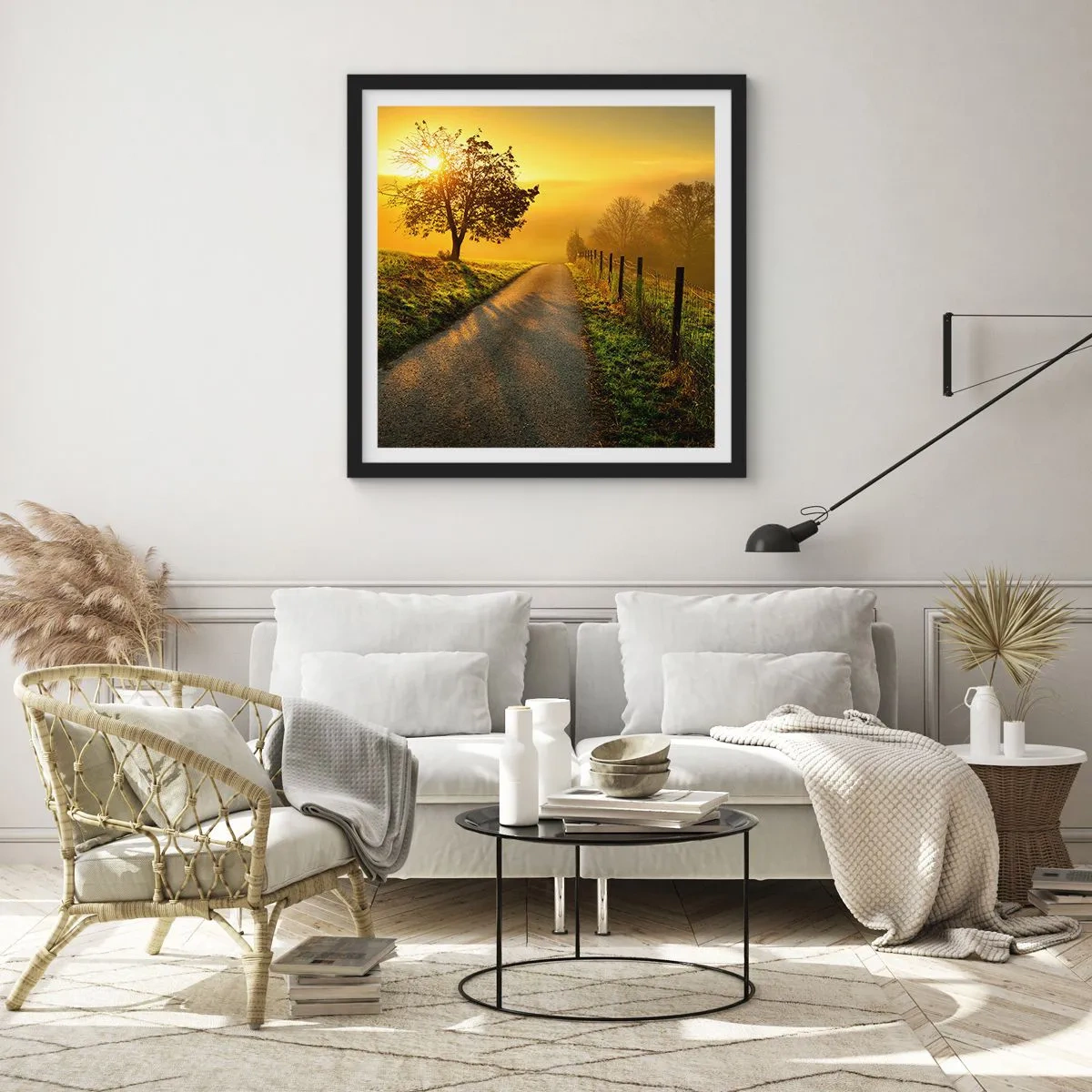 Poster in black frame - Honey Afternoon - 60x60 cm