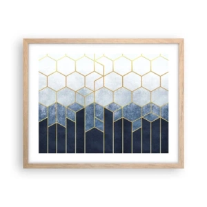 Poster in light oak frame - Composition in Syncopated Rhythm - 50x40 cm