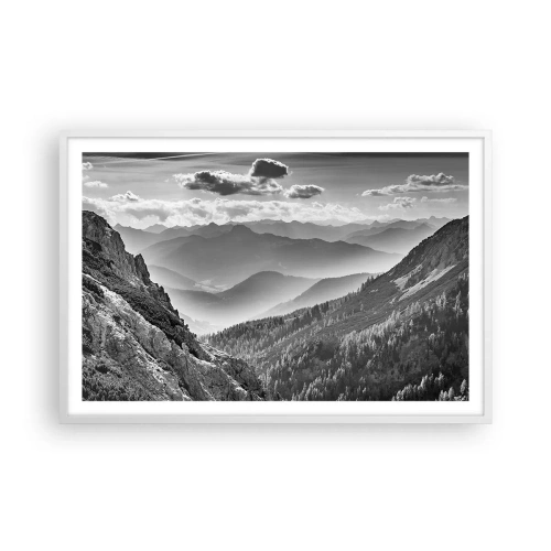 Poster in white frmae - All the Way to the Horizon - 91x61 cm