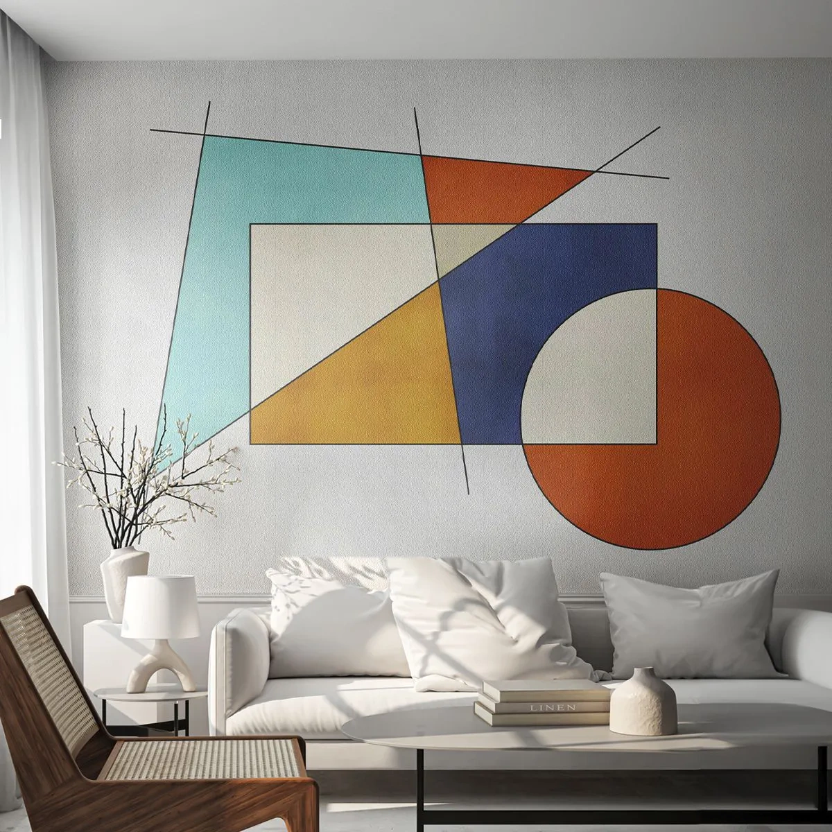 Photo Wallpaper Premium Canvas - Abstract: Modernist Fun - Geometric, Modern, Minimalism - 250x175 cm