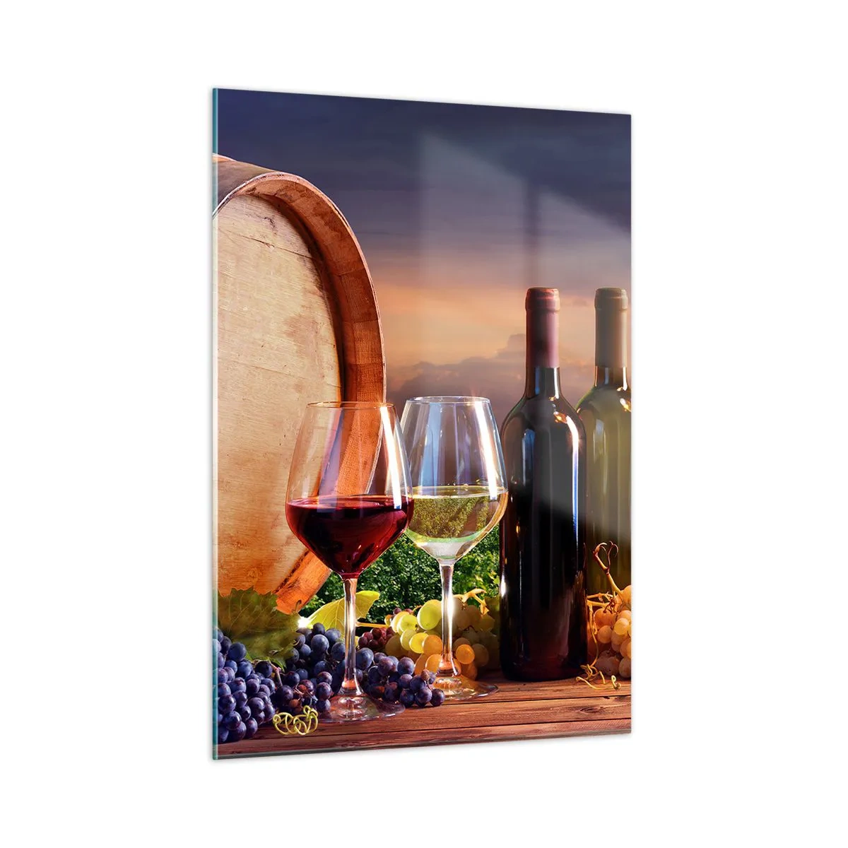 Glass picture - Here Life Is Full of Flavour - 50x70 cm