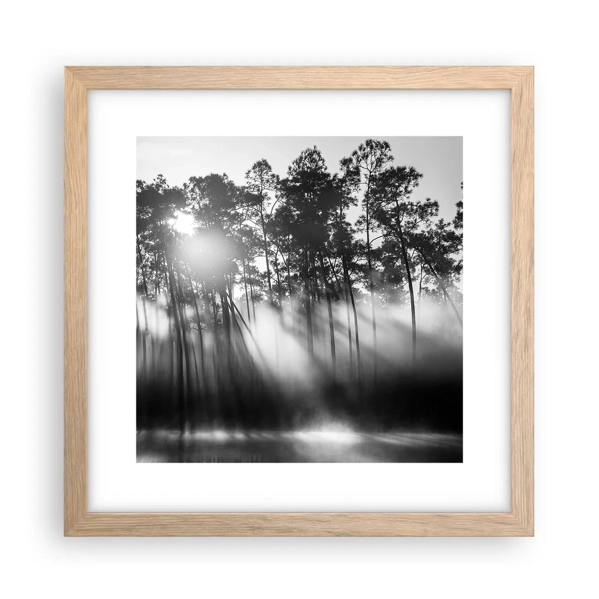 Poster in light oak frame - Unstoppable Sun - 30x30 cm