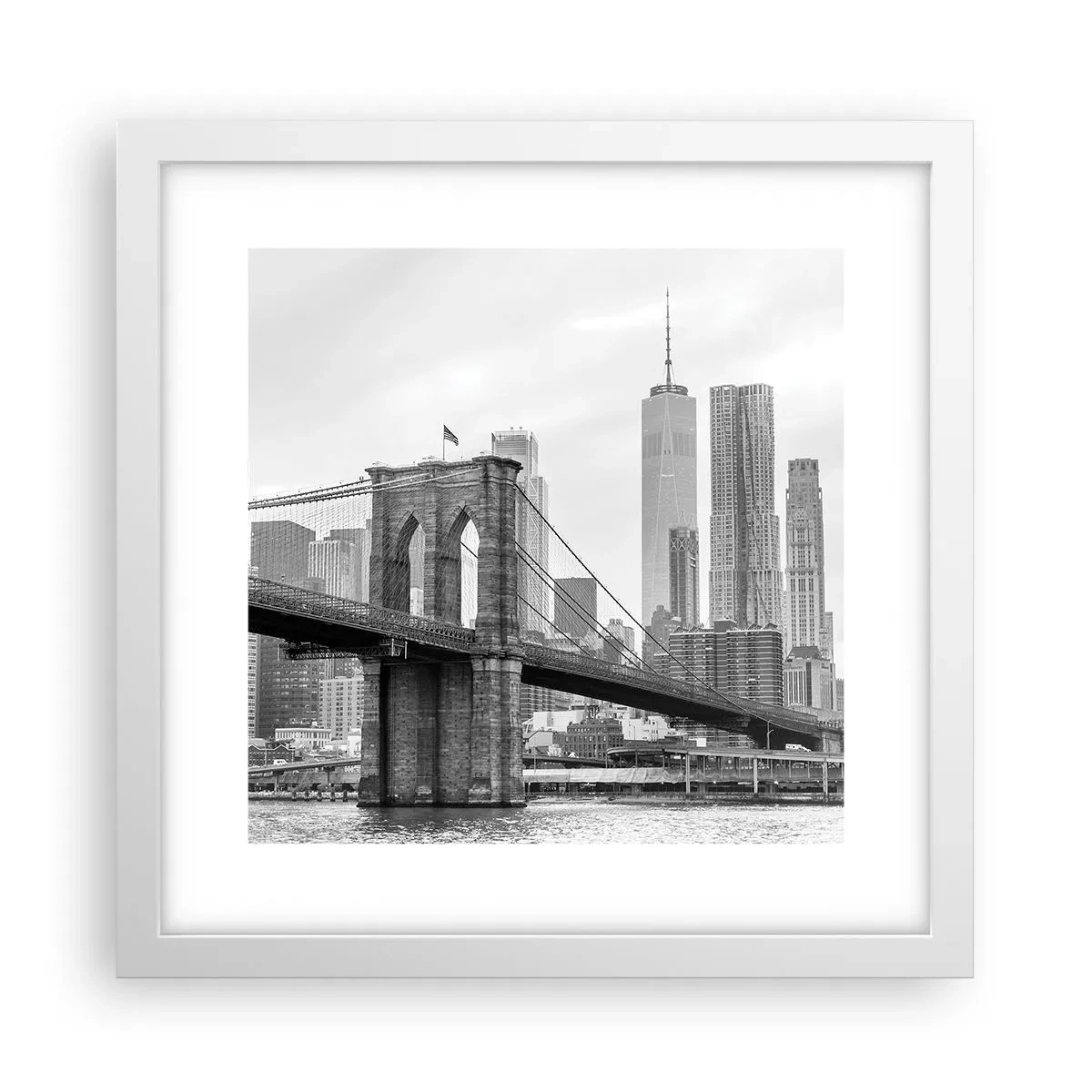 Poster in white frmae - New York Style  - 30x30 cm