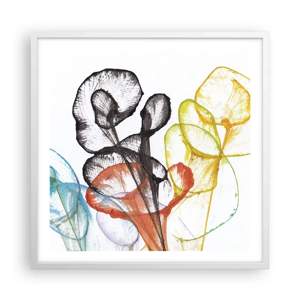 Poster in white frmae - Flowers with a Soul - 60x60 cm