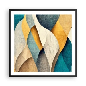 Poster in black frame - Rhythm and Undulation - 60x60 cm