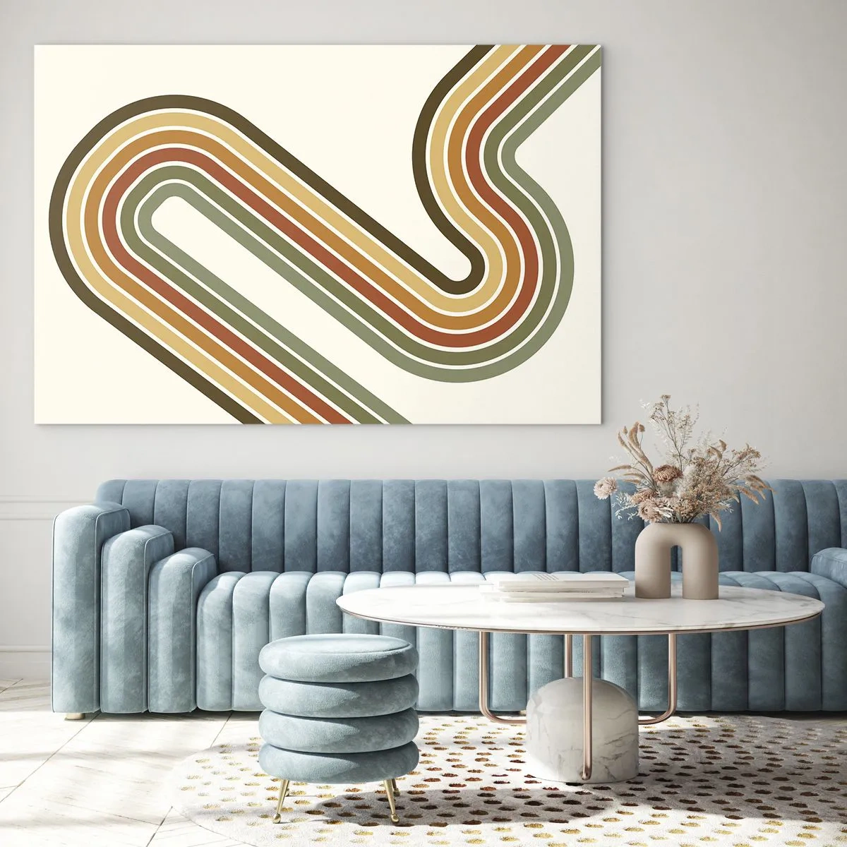 Glass picture - Zigzaging towards the Goal - 100x70 cm