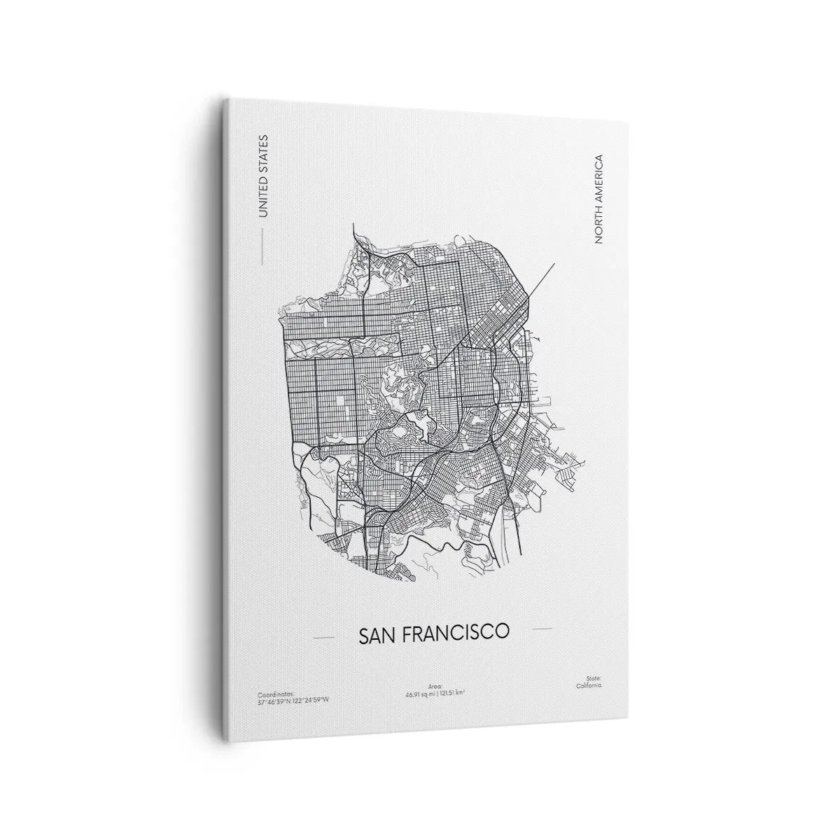 Canvas picture - Anatomy of San Francisco - 50x70 cm