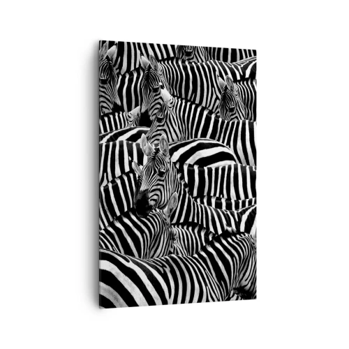 Canvas picture - Striped Group Portrait - 80x120 cm