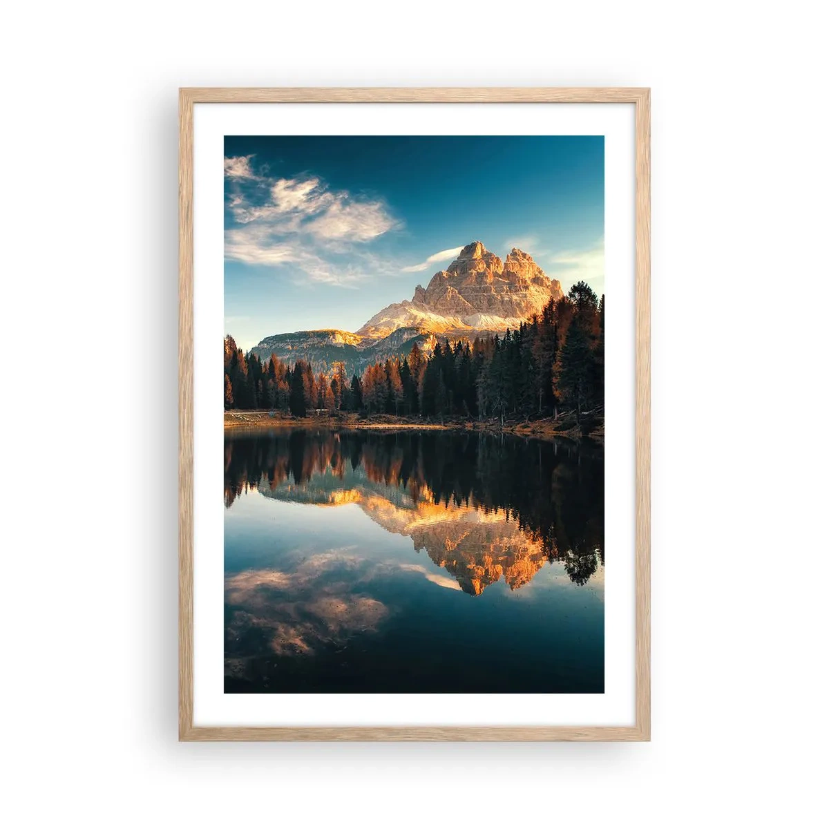 Poster in light oak frame - Double Landscape - 50x70 cm