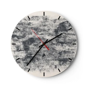 Wall clock - Clock on glass - Foggy Composition - 40x40 cm