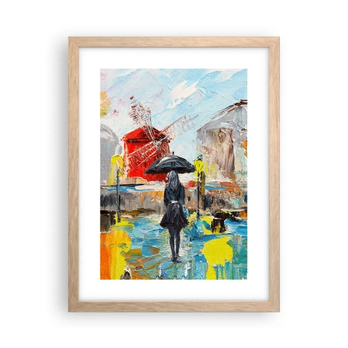 Poster in light oak frame - Parisian Legends - 30x40 cm