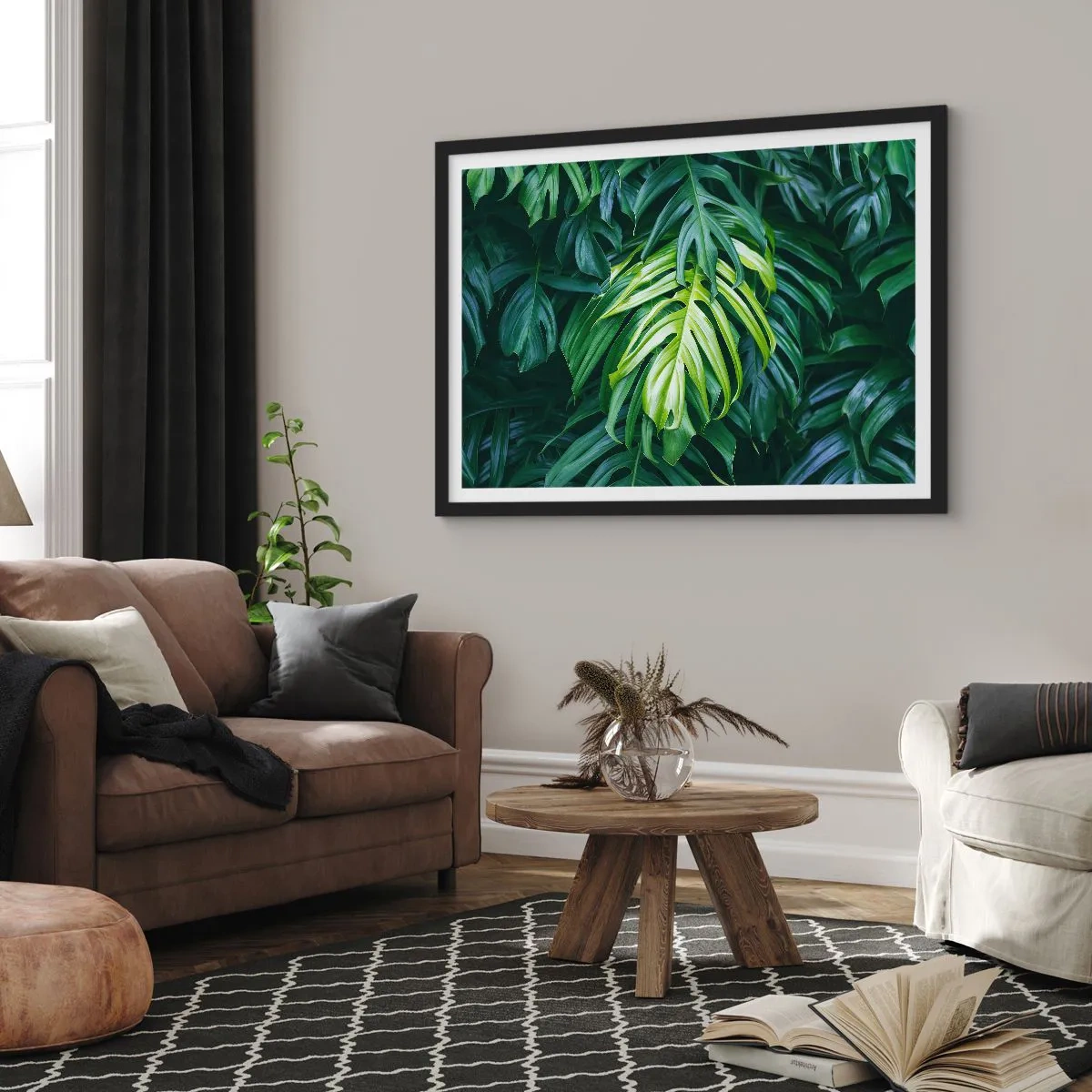 Poster in black frame - Immerse Yourself in Freshness - 70x50 cm