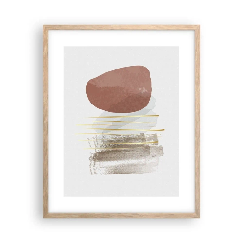 Poster in light oak frame - Abstract Colonnade - 40x50 cm