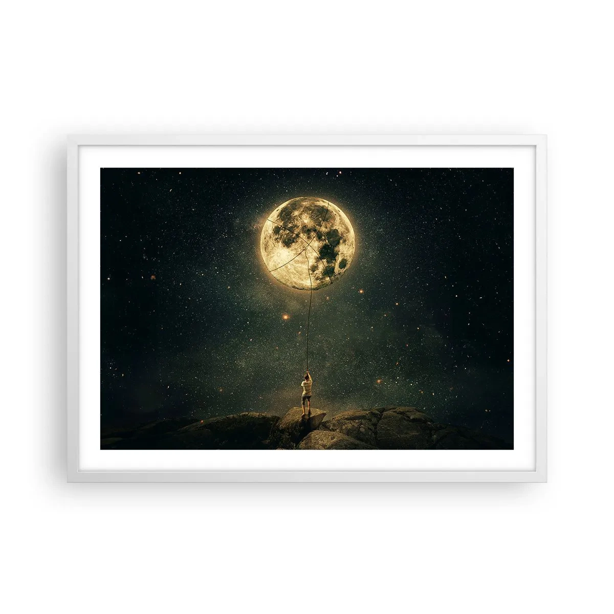 Poster in white frmae - One that Stole the Moon - 70x50 cm